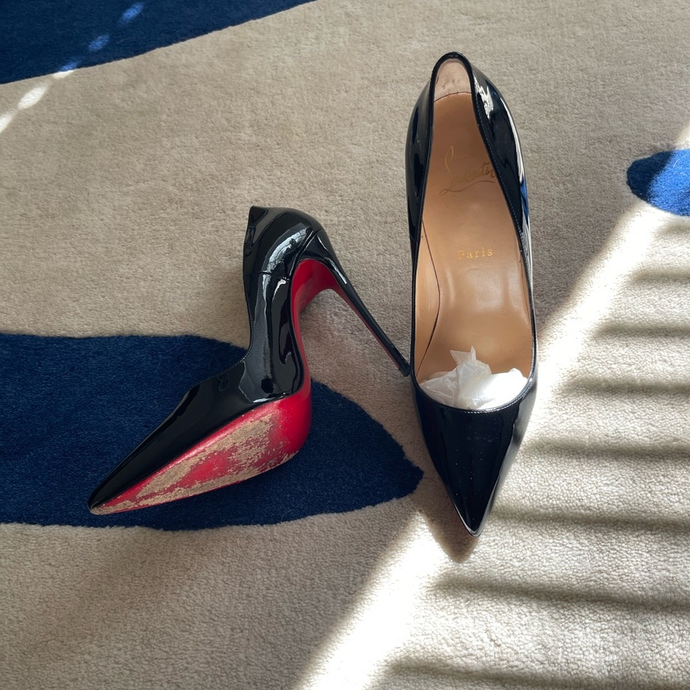 Black Patent Leather Stiletto Heels